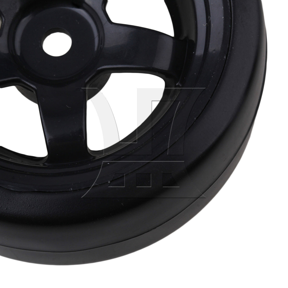 BQLZR 4pcs Black 5 Spoke Wheel Rims & Smooth Tires for RC 1:10 Drift Car Plastic