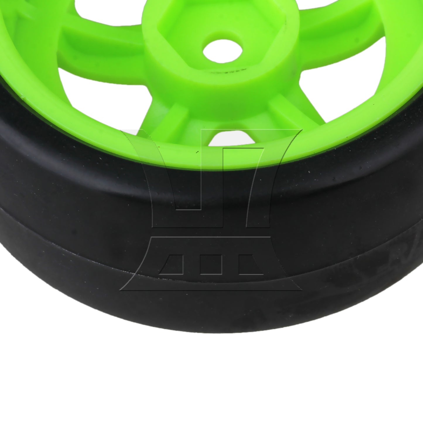 BQLZR 4x Drift Tire & Green Wheel Rim for RC 1:10 On Road Racing Car & Drift Car Black