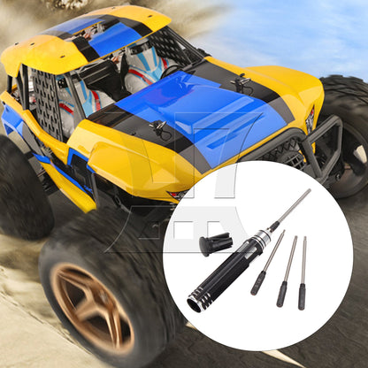 BQLZR 4 x Steel Six Angle Hexagon Screwdriver for RC Car Black 1.5-3.0mm Easy to Use
