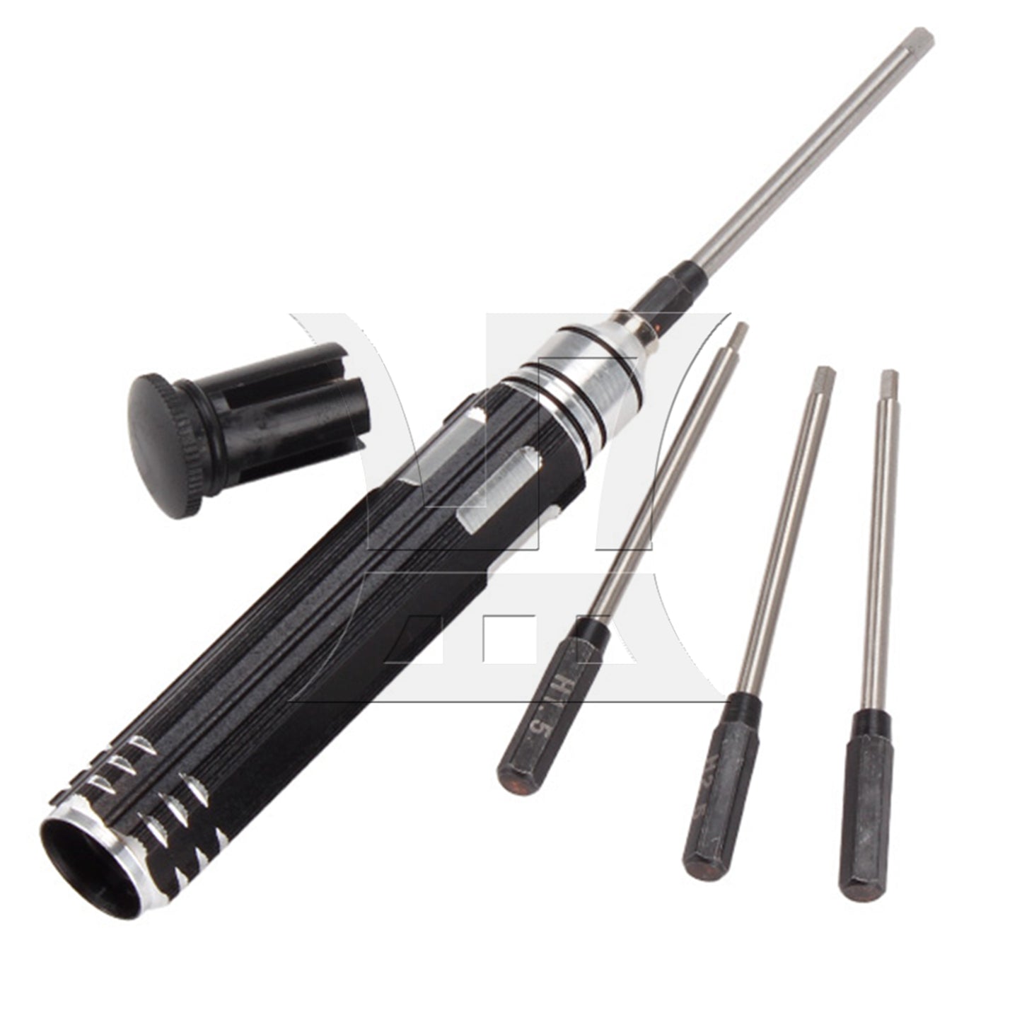 BQLZR 4 x Steel Six Angle Hexagon Screwdriver for RC Car Black 1.5-3.0mm Easy to Use