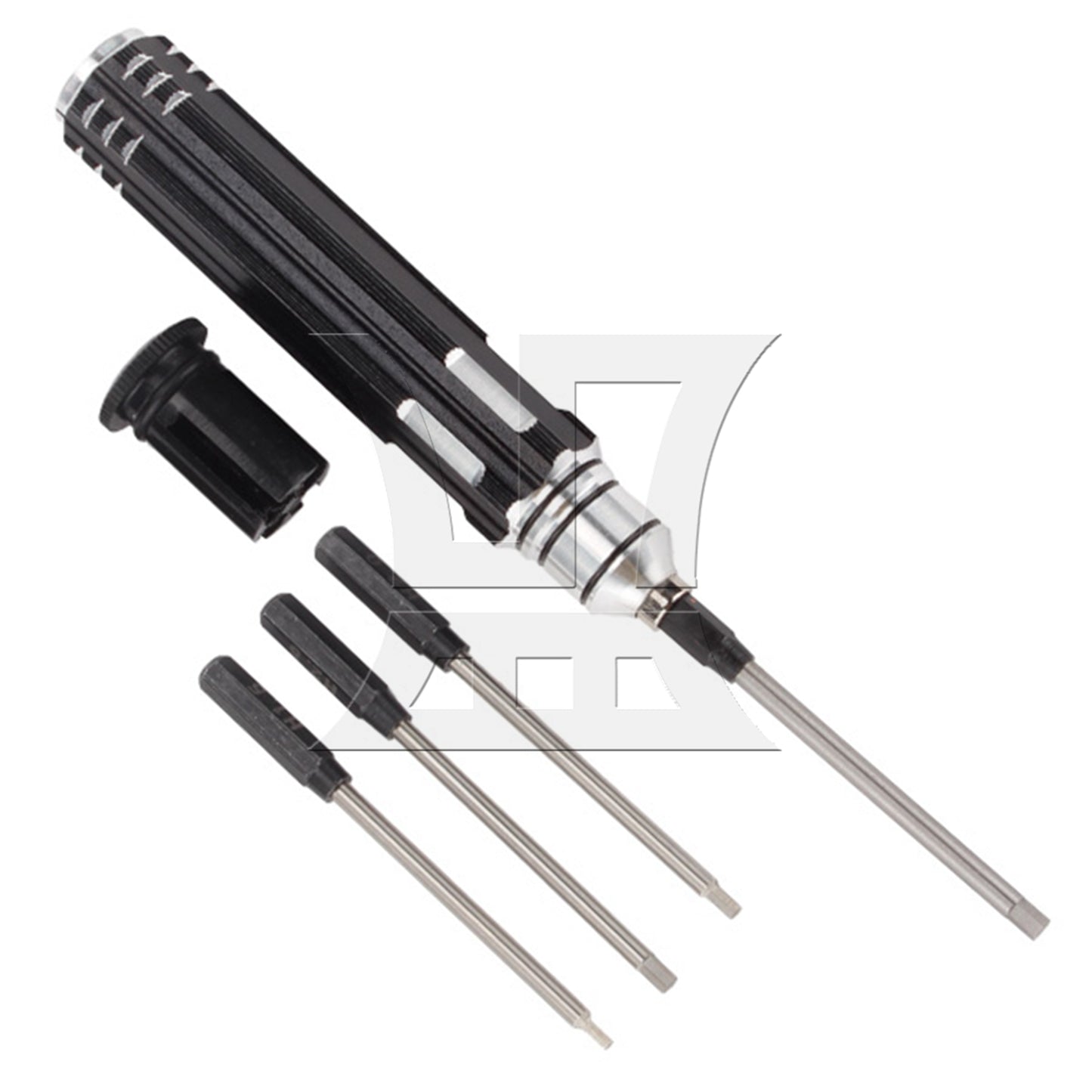 BQLZR 4 x Steel Six Angle Hexagon Screwdriver for RC Car Black 1.5-3.0mm Easy to Use