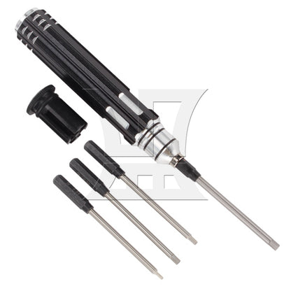 BQLZR 4 x Steel Six Angle Hexagon Screwdriver for RC Car Black 1.5-3.0mm Easy to Use