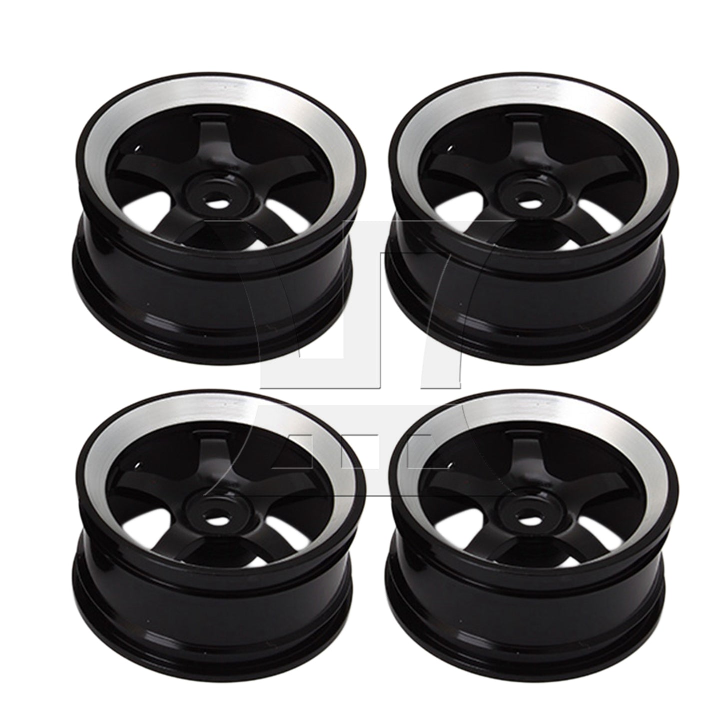 BQLZR  Aluminum Alloy Wheel RC 1:10 On-Road Black Wheel Rims