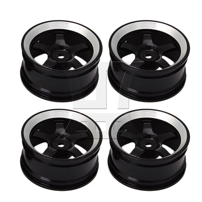 BQLZR  Aluminum Alloy Wheel RC 1:10 On-Road Black Wheel Rims