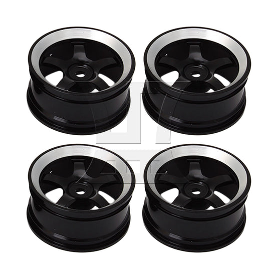 BQLZR  Aluminum Alloy Wheel RC 1:10 On-Road Black Wheel Rims