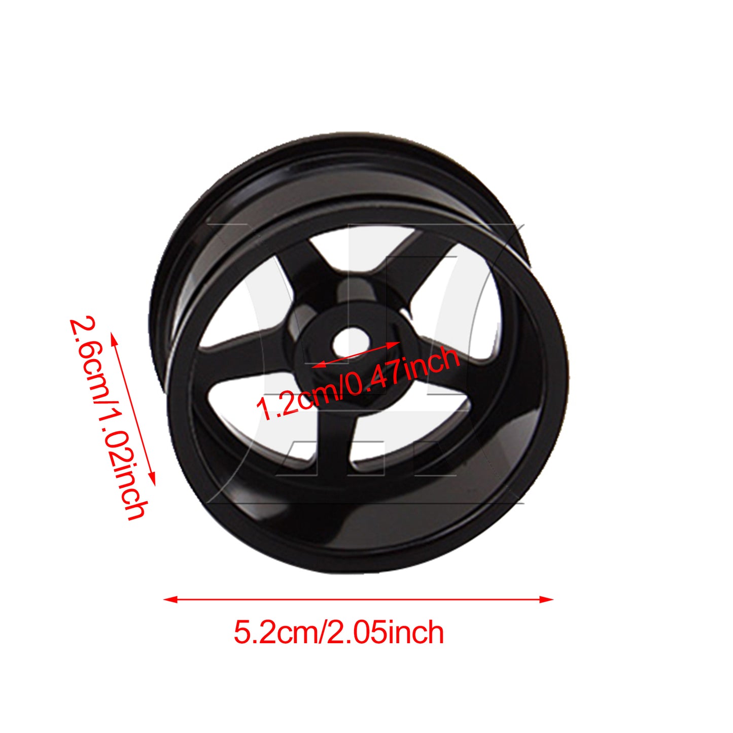 BQLZR  Aluminum Alloy Wheel RC 1:10 On-Road Black Wheel Rims