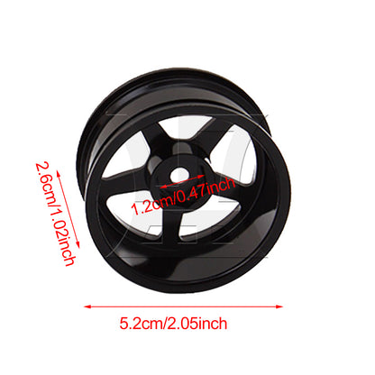 BQLZR  Aluminum Alloy Wheel RC 1:10 On-Road Black Wheel Rims