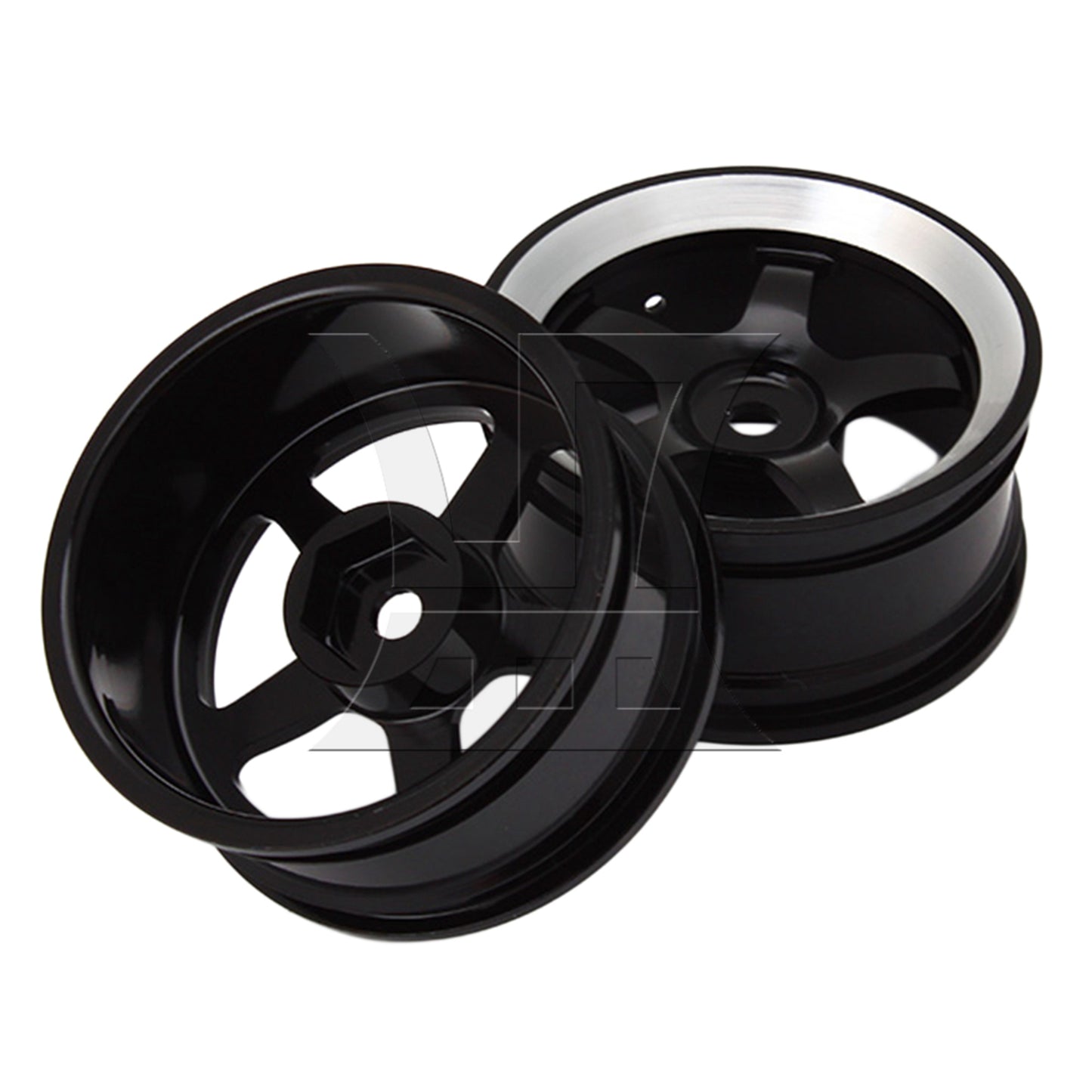BQLZR  Aluminum Alloy Wheel RC 1:10 On-Road Black Wheel Rims