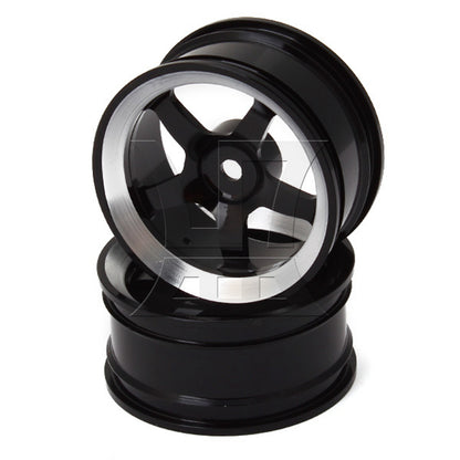 BQLZR  Aluminum Alloy Wheel RC 1:10 On-Road Black Wheel Rims