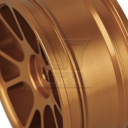 BQLZR Gold 10-Spoke Aluminium Alloy Wheel Rims For RC 1:10 On Road Car Gold Set of 4