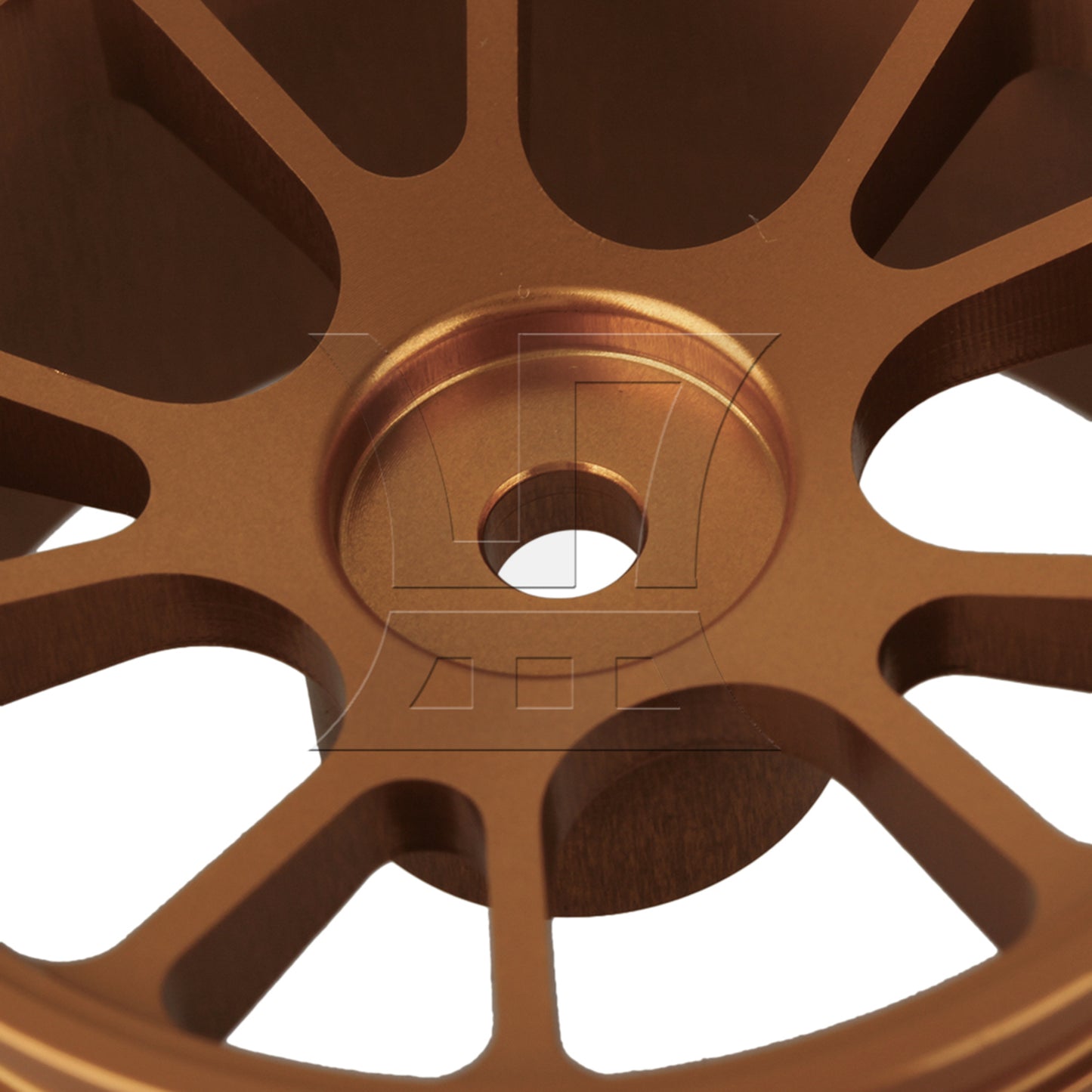 BQLZR Gold 10-Spoke Aluminium Alloy Wheel Rims For RC 1:10 On Road Car Gold Set of 4