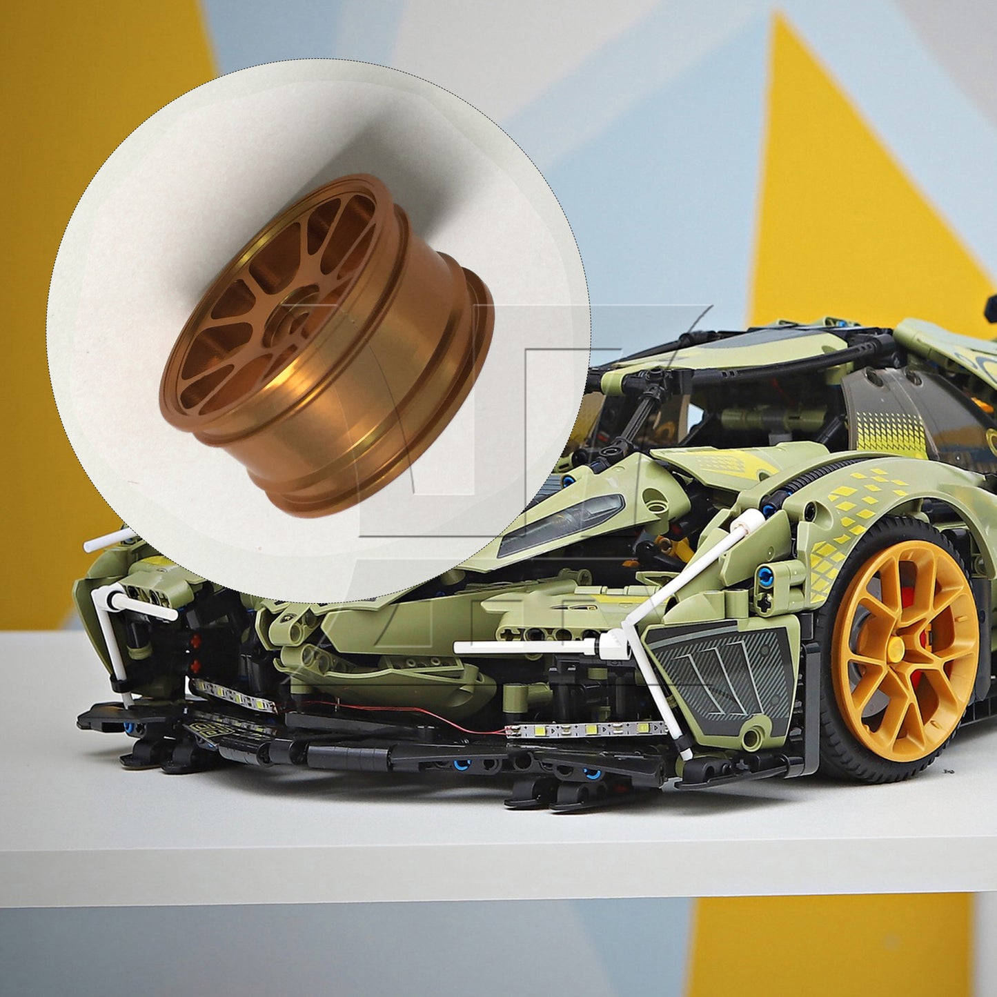 BQLZR Gold 10-Spoke Aluminium Alloy Wheel Rims For RC 1:10 On Road Car Gold Set of 4