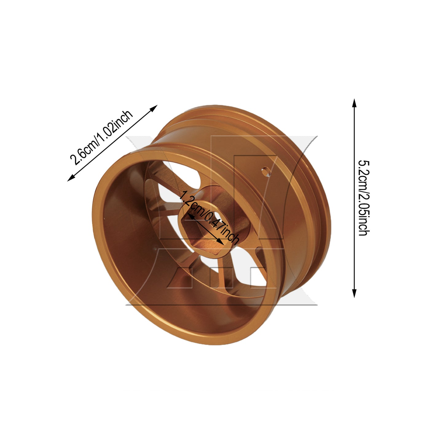 BQLZR Gold 10-Spoke Aluminium Alloy Wheel Rims For RC 1:10 On Road Car Gold Set of 4
