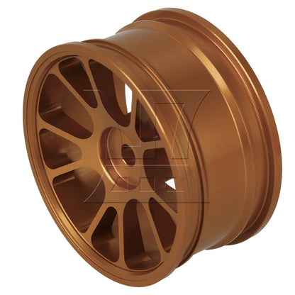 BQLZR Gold 10-Spoke Aluminium Alloy Wheel Rims For RC 1:10 On Road Car Gold Set of 4