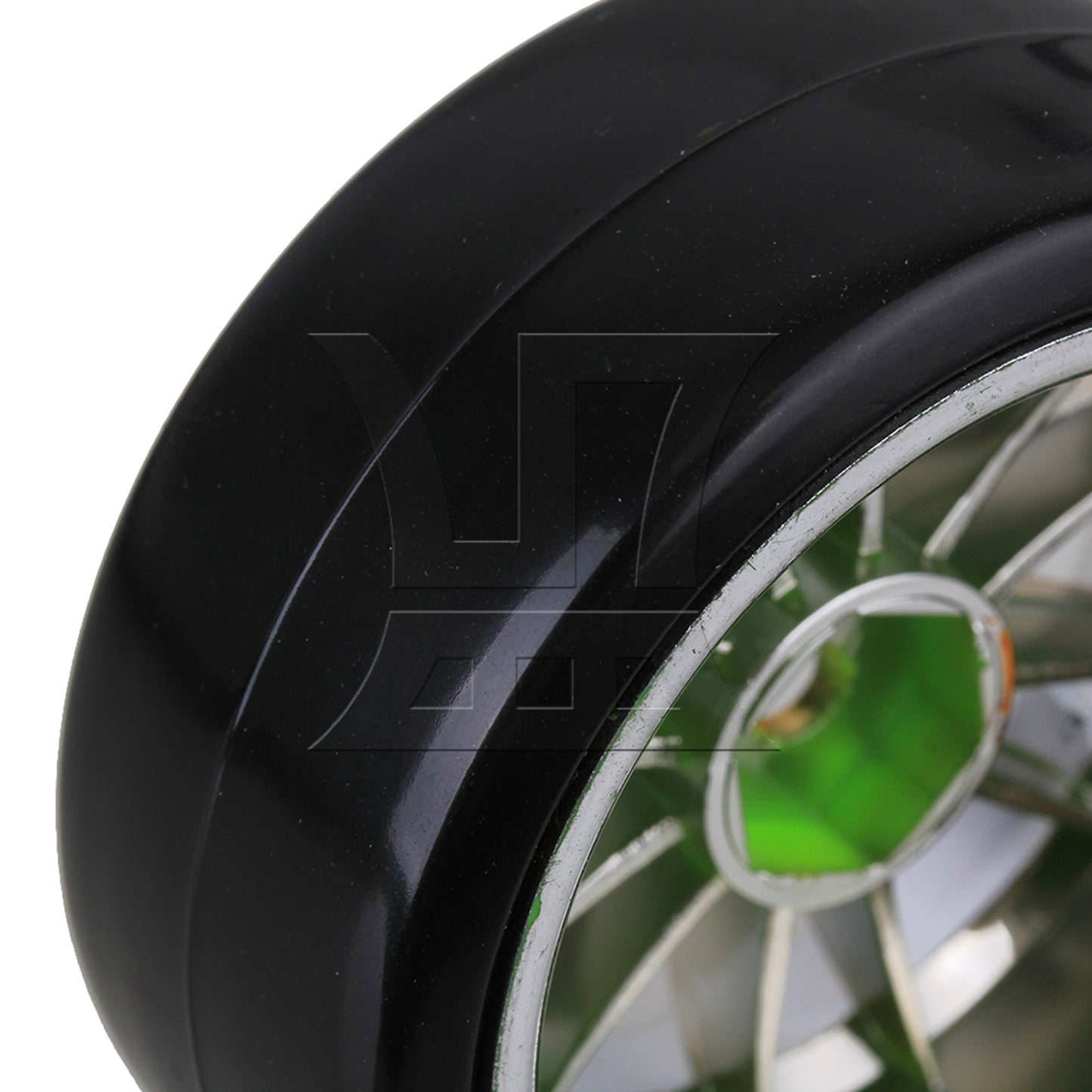 BQLZR 4PCS RC1:10 Drift Car Black Plastic Slick Tires With 12-Spoke Wheel Rims