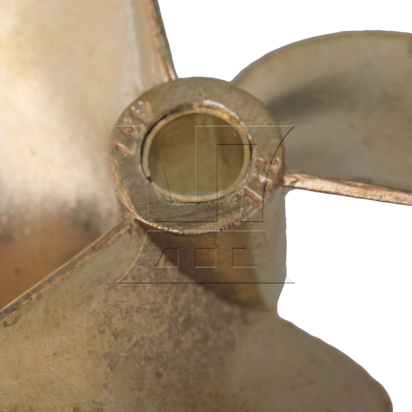 BQLZR 437 RC Boat Copper Propeller Three Leaves Hole 4MM Diameter 37MM Yellow