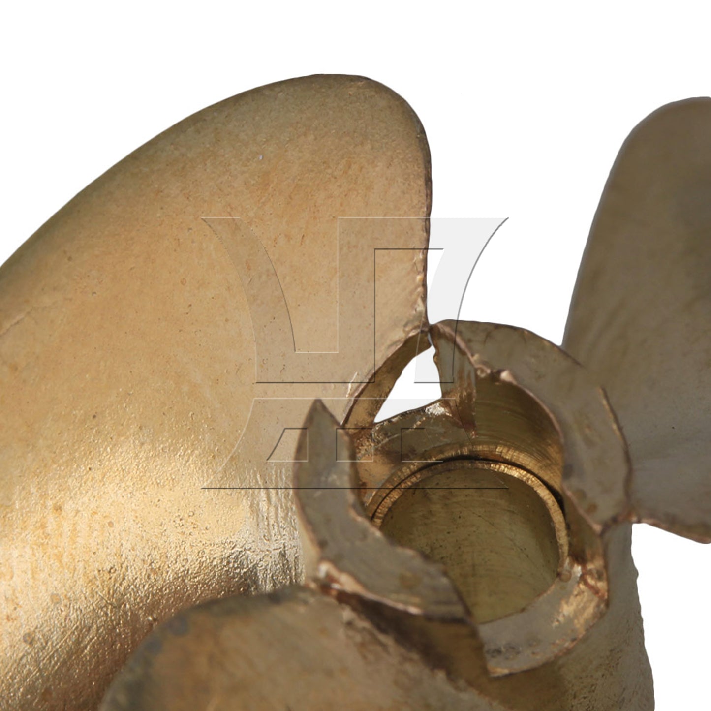 BQLZR 437 RC Boat Copper Propeller Three Leaves Hole 4MM Diameter 37MM Yellow