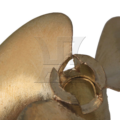 BQLZR 437 RC Boat Copper Propeller Three Leaves Hole 4MM Diameter 37MM Yellow