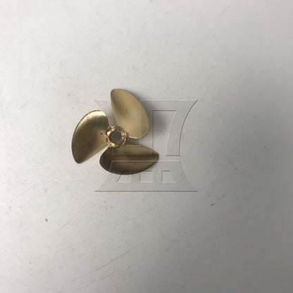 BQLZR 437 RC Boat Copper Propeller Three Leaves Hole 4MM Diameter 37MM Yellow