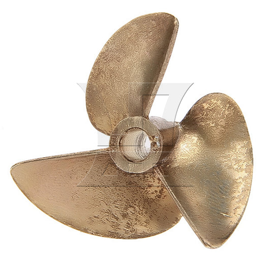 BQLZR 437 RC Boat Copper Propeller Three Leaves Hole 4MM Diameter 37MM Yellow