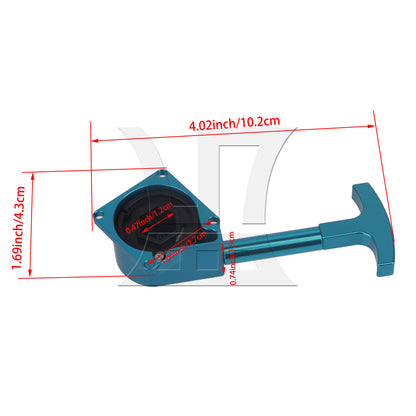 BQLZR R020 Alloy Pull Starter Upgrade Parts for RC Car Vertex 18 Engine Blue