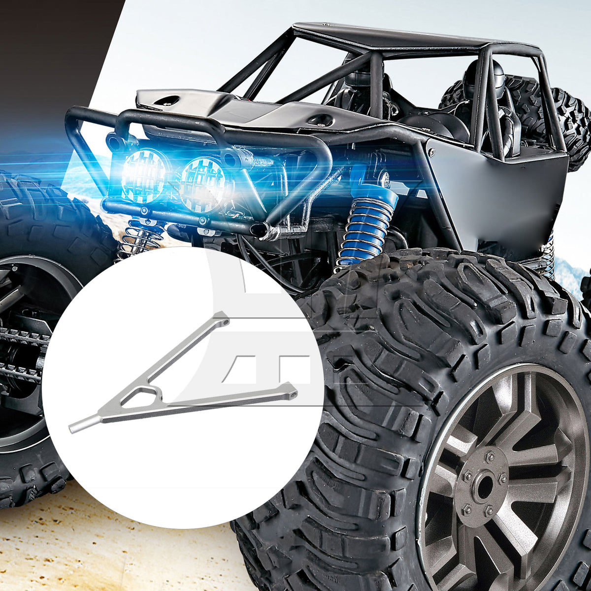 BQLZR Silver SCX0006S AlloyT ree-Shaped Replacement for RC1:10 AXIAL SCX10