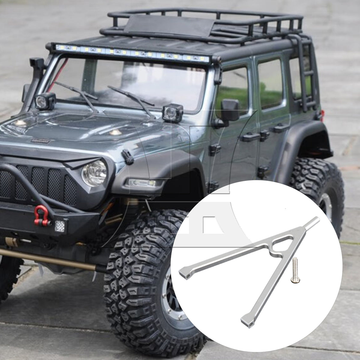 BQLZR Silver SCX0006S AlloyT ree-Shaped Replacement for RC1:10 AXIAL SCX10
