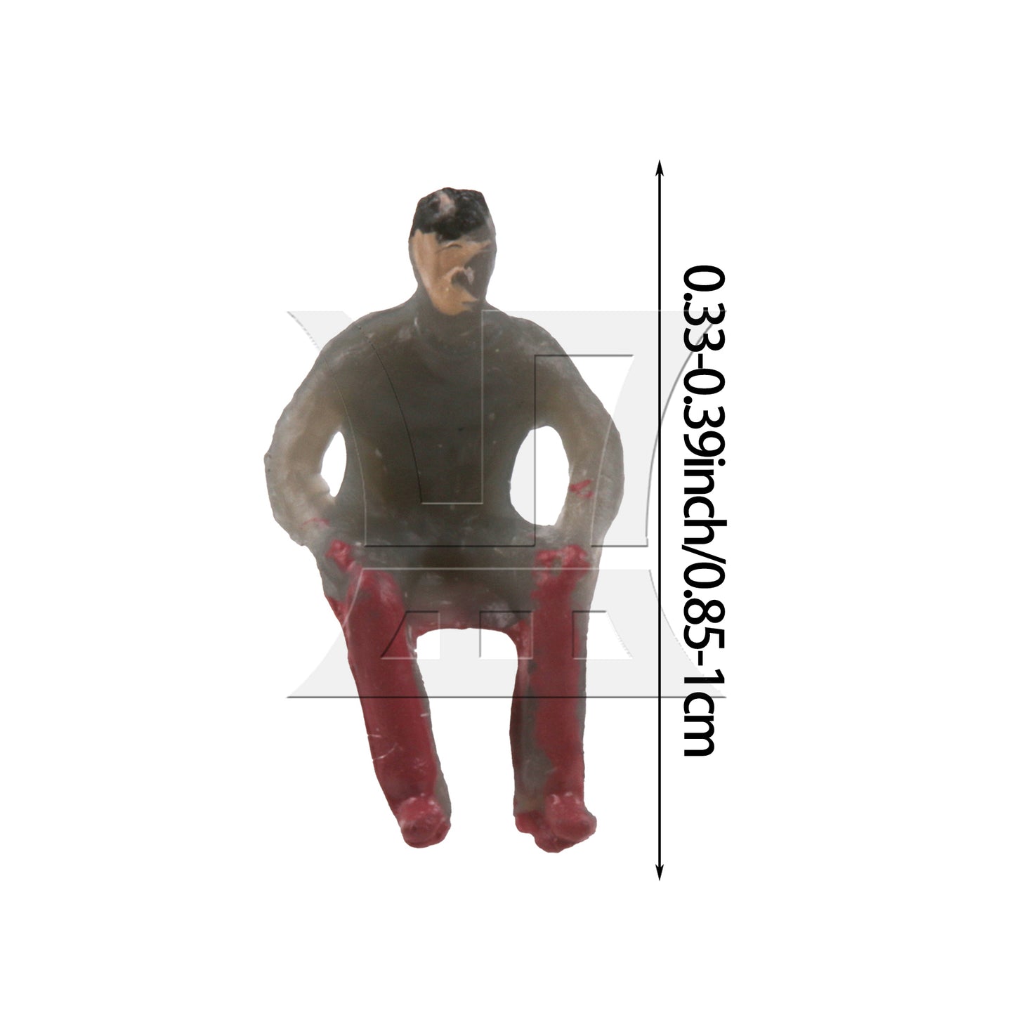 BQLZR 100pcs Painted Model Train Railway Seated People Passengers Figure N Scale 1:150
