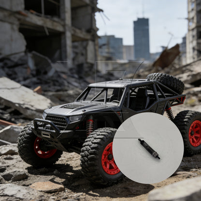 BQLZR 2pcs Titanium color Car Shock Absorbers 286004 For RC 1:16 Truck