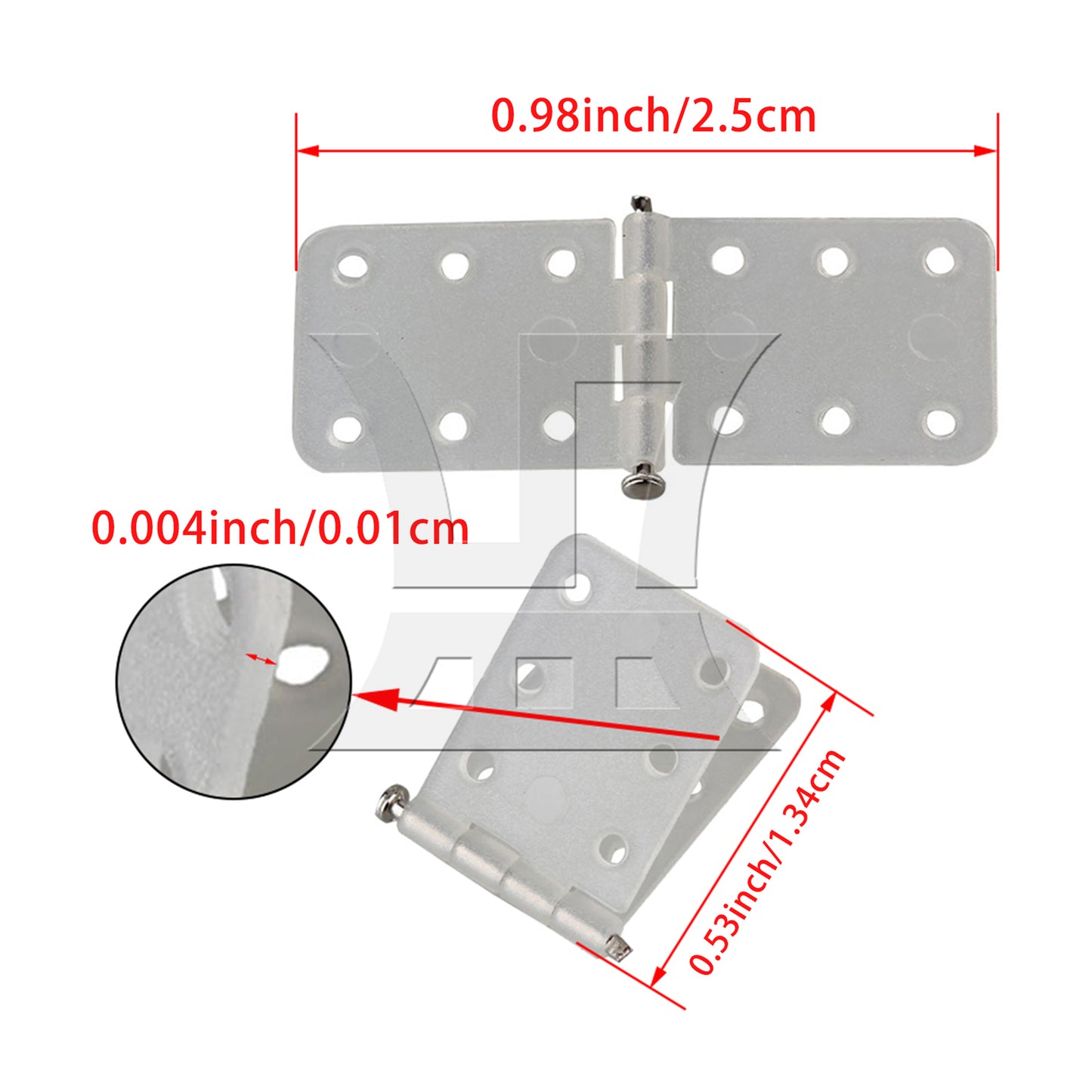 BQLZR Beige DIY Remote Control RC Airplane pinned Hinges 2.5x1.1cm Spare Parts