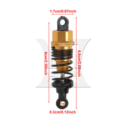 BQLZR 2pcs Upgrade Parts 102004Y RC1:10 Shock Absorber Yellow