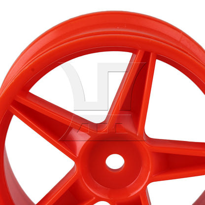 BQLZR 4x Plastic Five-Pointed Star Wheel Rim RC1:10 Off Road Red B10001R/B10003R