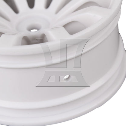 BQLZR Plastic 10-Spoke Wheel Rim for RC1:10 On Road Racing Car Set of 4 White