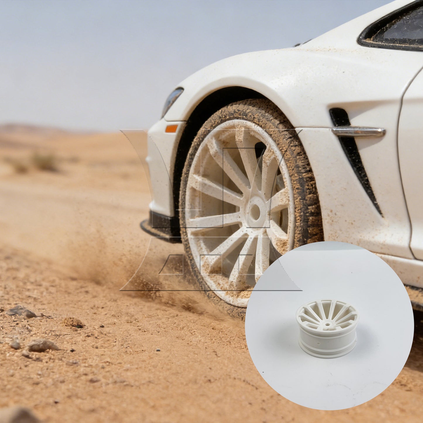 BQLZR Plastic 10-Spoke Wheel Rim for RC1:10 On Road Racing Car Set of 4 White