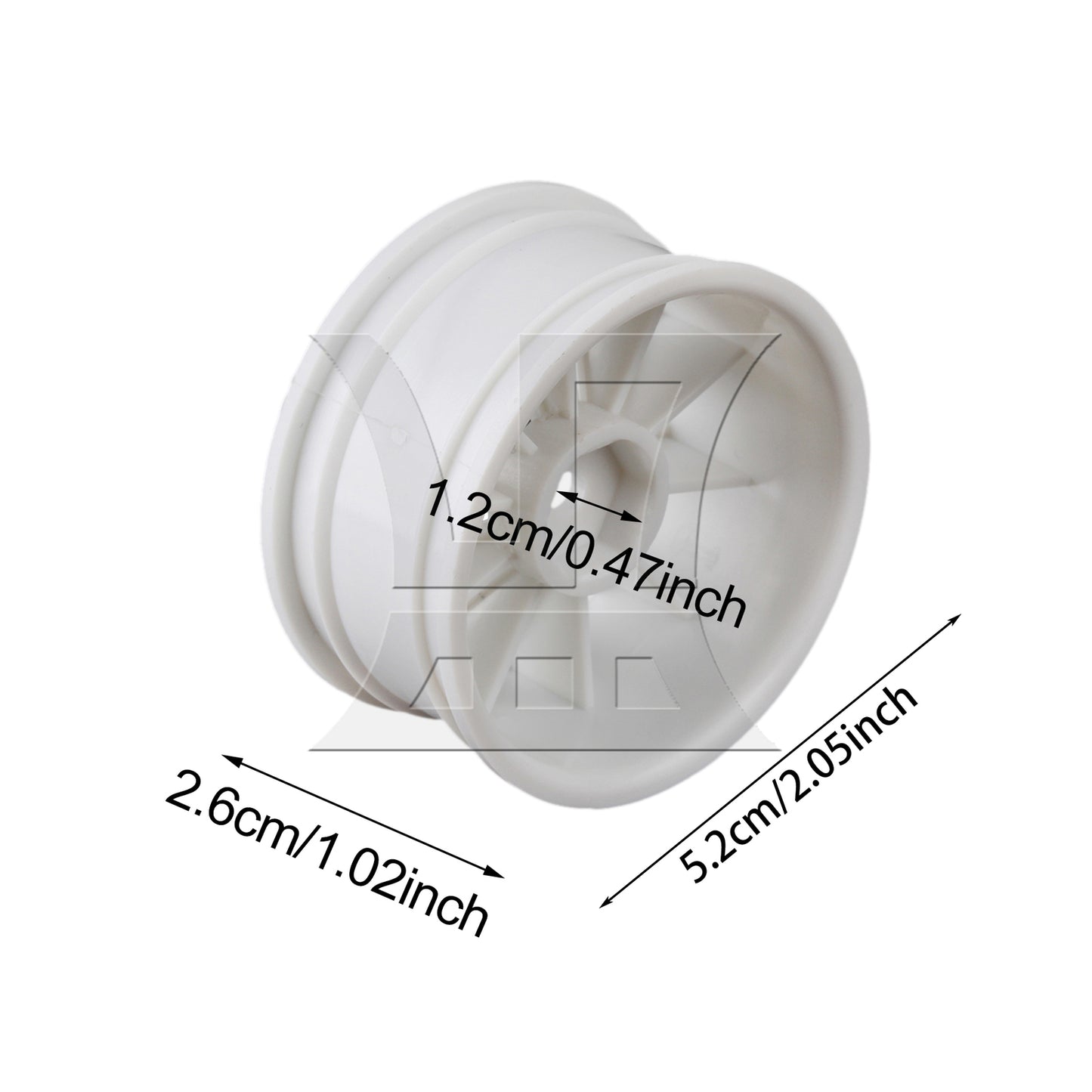 BQLZR Plastic 10-Spoke Wheel Rim for RC1:10 On Road Racing Car Set of 4 White