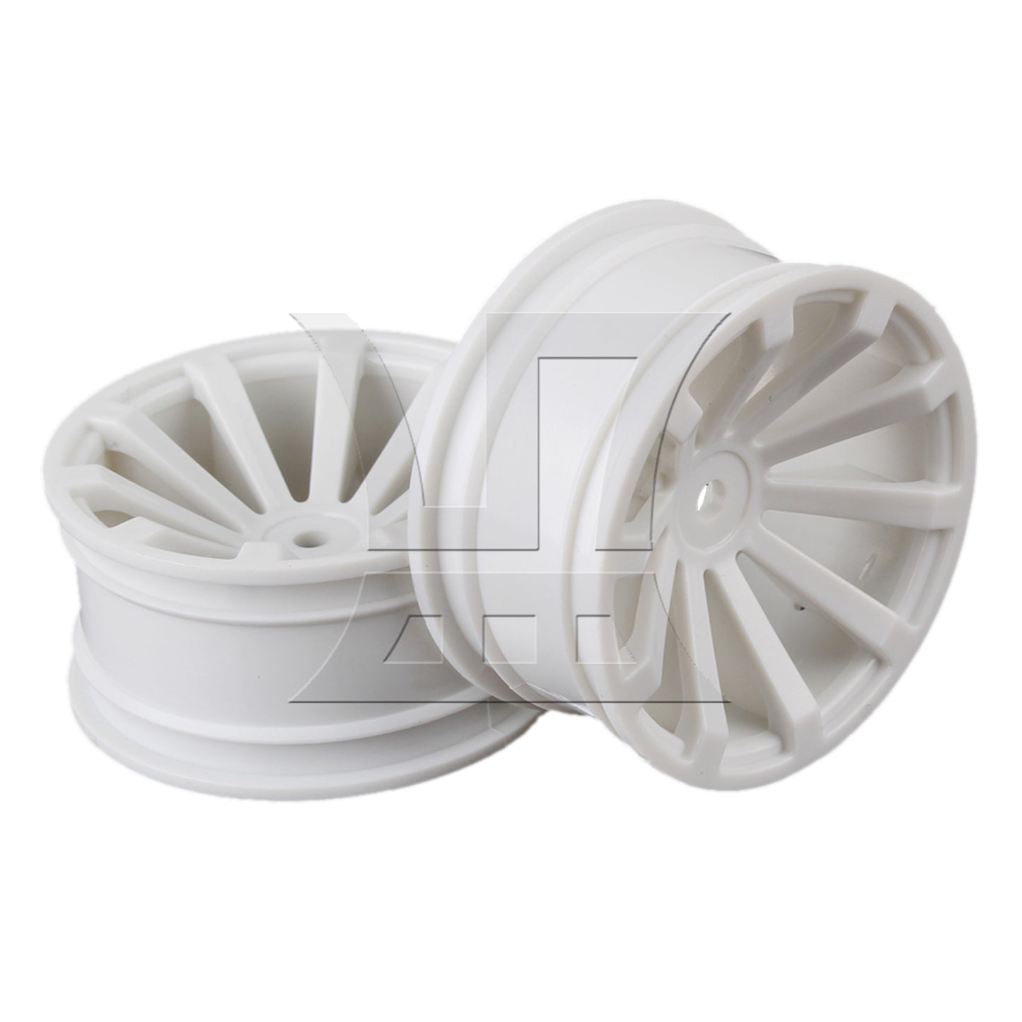 BQLZR Plastic 10-Spoke Wheel Rim for RC1:10 On Road Racing Car Set of 4 White