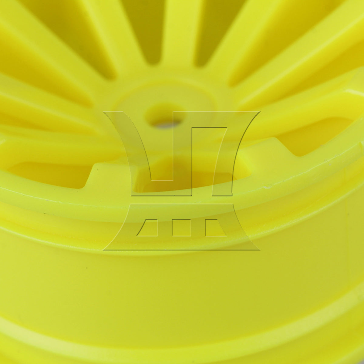 BQLZR 4 pcs Plastic 10-Spoke Wheel Rim for RC1:10 On-Road Car Drive Hex 12 mm Yellow
