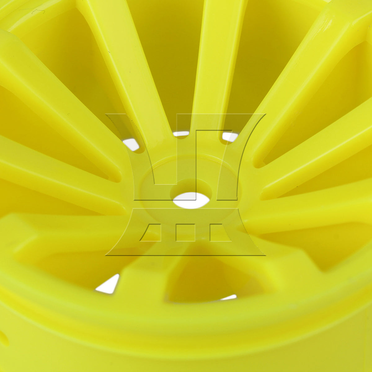 BQLZR 4 pcs Plastic 10-Spoke Wheel Rim for RC1:10 On-Road Car Drive Hex 12 mm Yellow