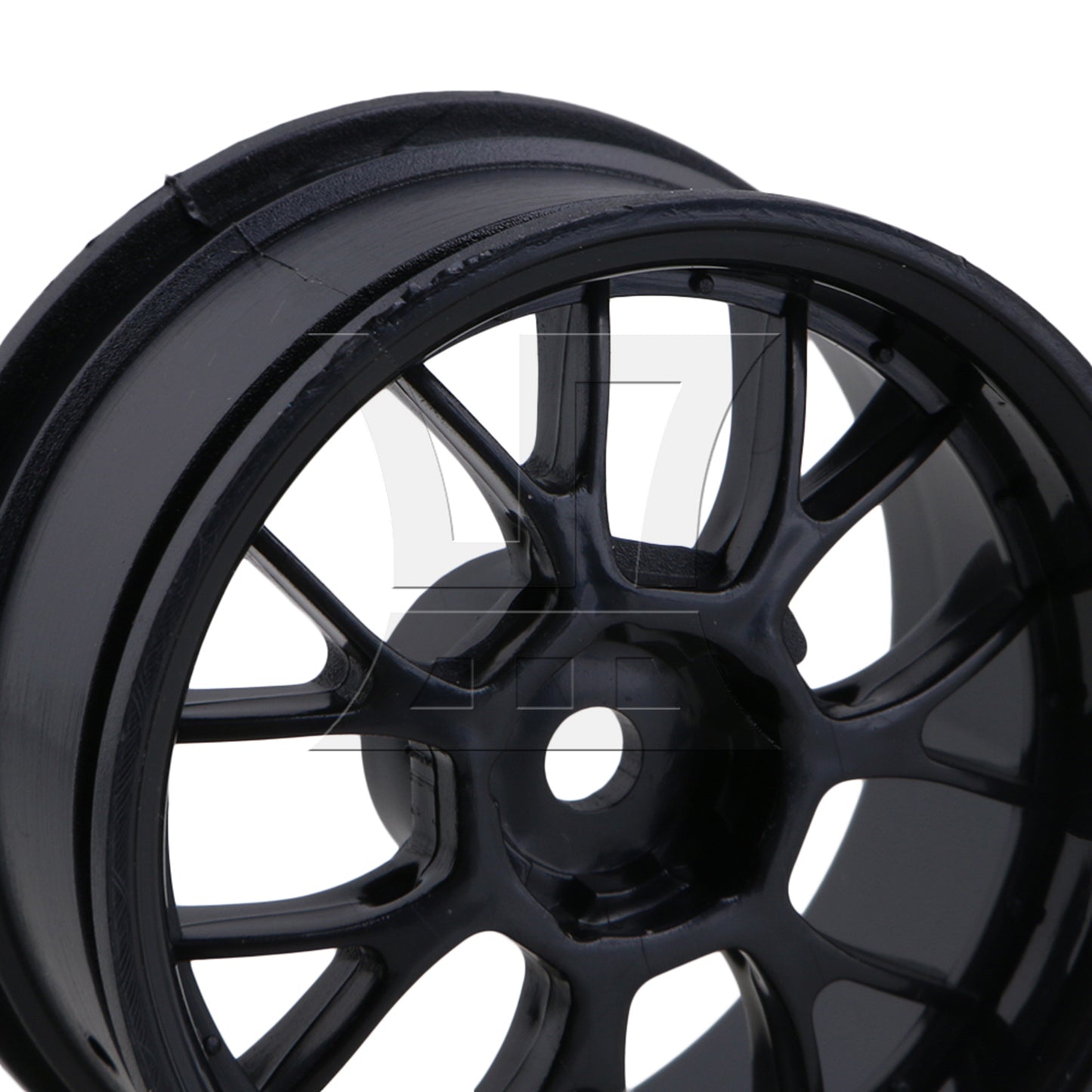 BQLZR RC1:10 On-Road & Drift Car Plastic Y-Type Wheel Rim Drive Hex 52mm Black