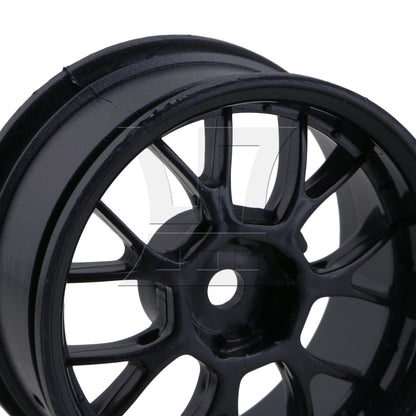 BQLZR RC1:10 On-Road & Drift Car Plastic Y-Type Wheel Rim Drive Hex 52mm Black
