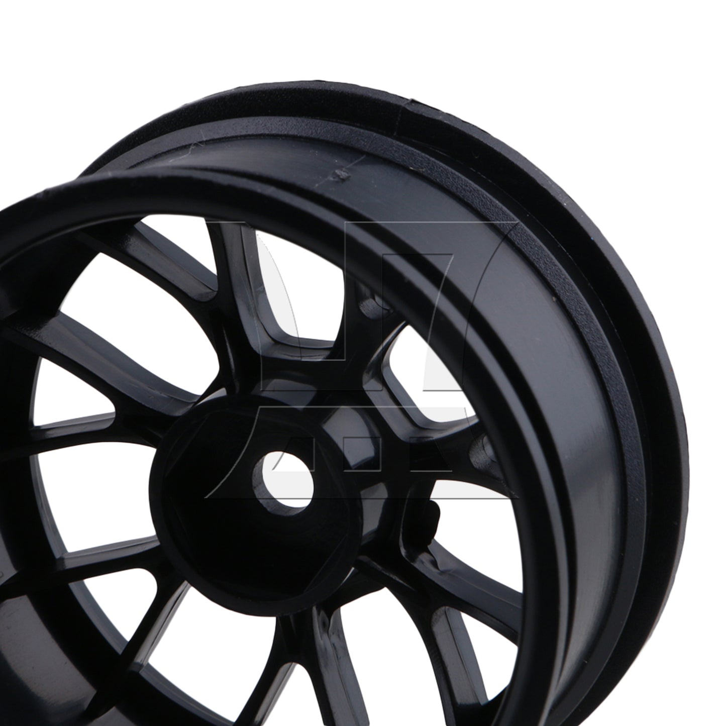 BQLZR RC1:10 On-Road & Drift Car Plastic Y-Type Wheel Rim Drive Hex 52mm Black