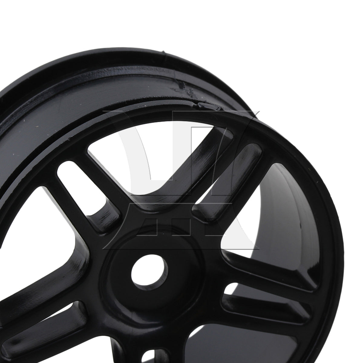 BQLZR 4xRC1:10 On-road&Drift Car Plastic Star Wheel Rim with Hole Drive Hex 12mm Black