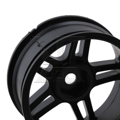 BQLZR 4xRC1:10 On-road&Drift Car Plastic Star Wheel Rim with Hole Drive Hex 12mm Black