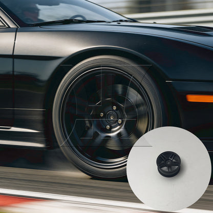 BQLZR 4xRC1:10 On-road&Drift Car Plastic Star Wheel Rim with Hole Drive Hex 12mm Black