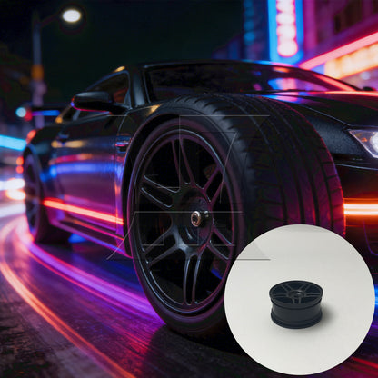 BQLZR 4xRC1:10 On-road&Drift Car Plastic Star Wheel Rim with Hole Drive Hex 12mm Black