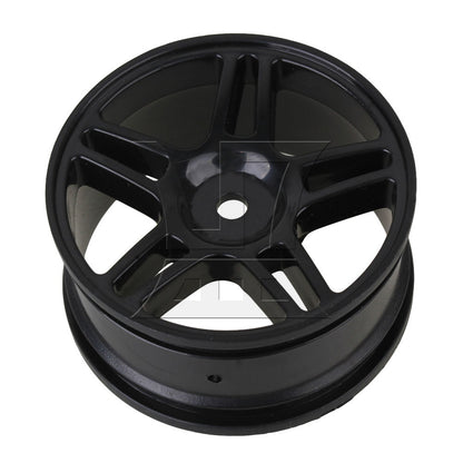 BQLZR 4xRC1:10 On-road&Drift Car Plastic Star Wheel Rim with Hole Drive Hex 12mm Black