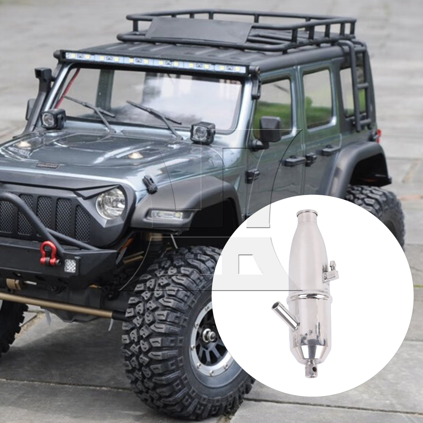 BQLZR Aluminum Alloy Exhaust Tube Upgrade Parts for RC 1:10 W10001 Model Car