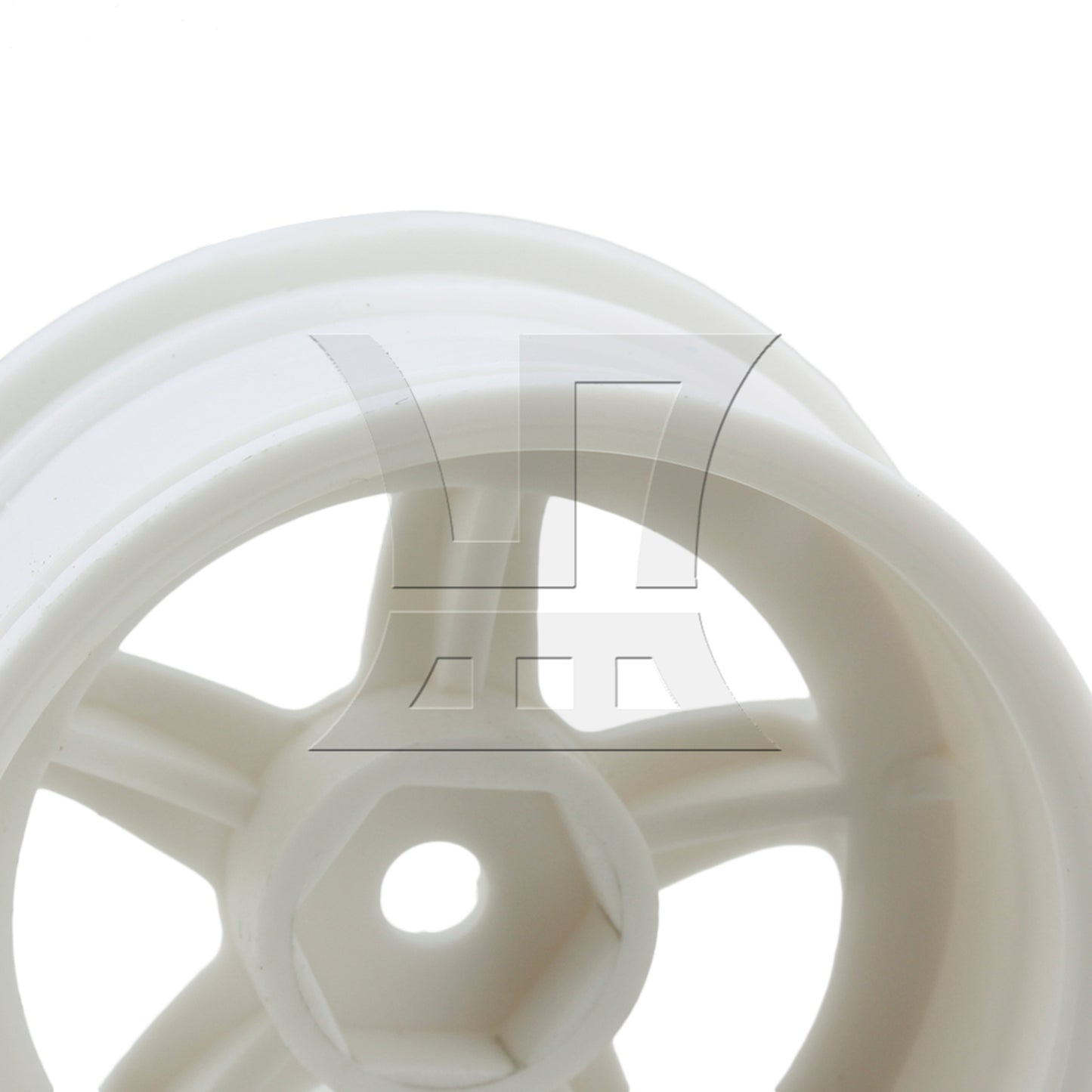 BQLZR 4pcs RC1:10 On-Road&Drift CarPlastic Wheel Rim with 5Spoke 52mm Dia White