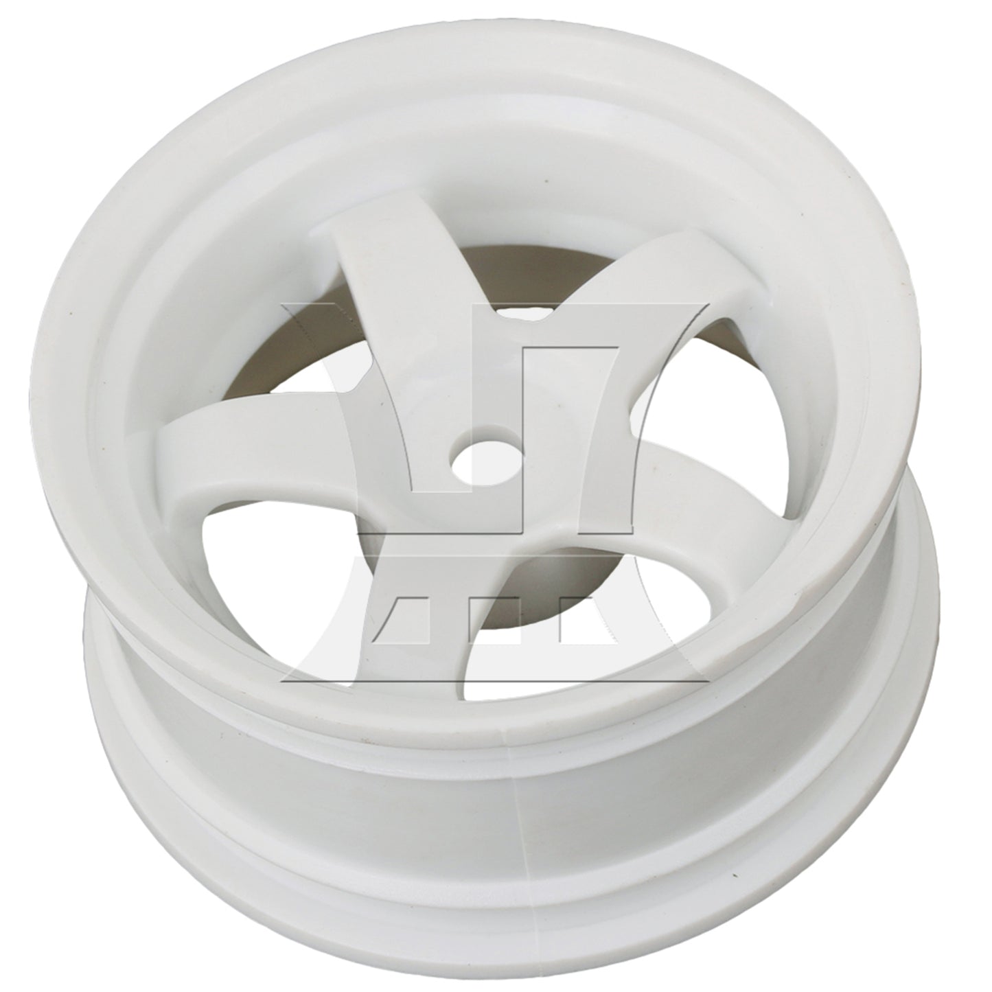 BQLZR 4pcs RC1:10 On-Road&Drift CarPlastic Wheel Rim with 5Spoke 52mm Dia White