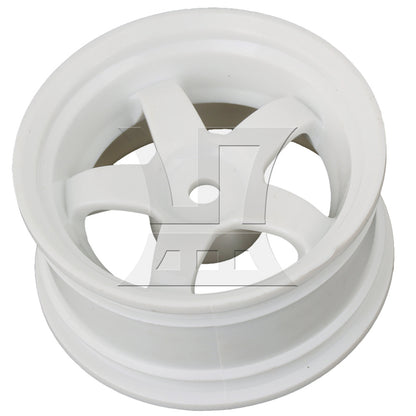 BQLZR 4pcs RC1:10 On-Road&Drift CarPlastic Wheel Rim with 5Spoke 52mm Dia White